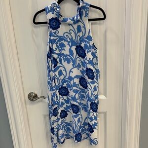 Gibson Blue and White Floral Dress